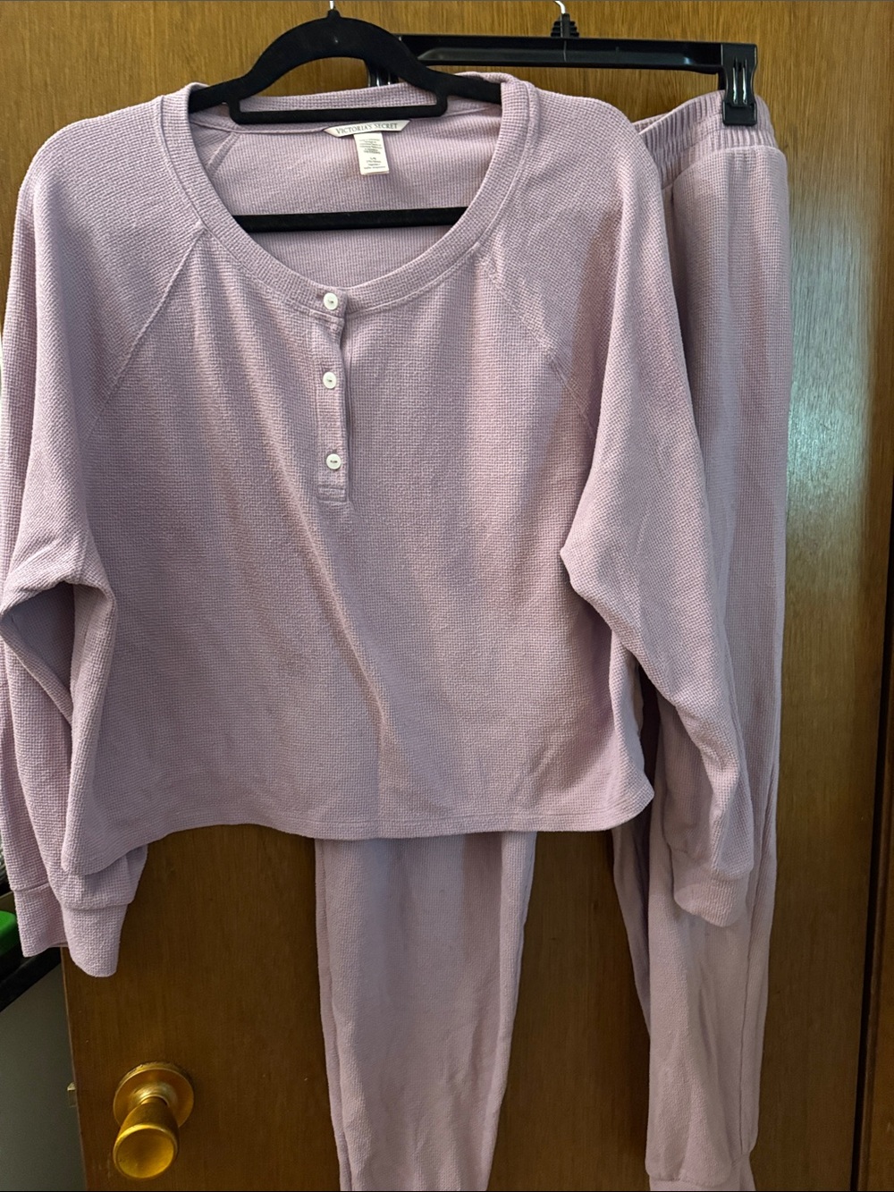 Victoria's Secret Lilac Two-Piece Henley Pajama Set